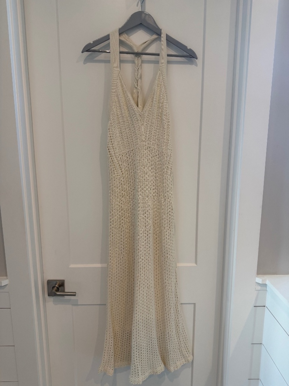 Express Large Cream Long Knit Sleeveless Dress Large